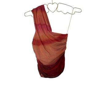 Dynamite Red and Pink Ombre Blouse